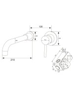 Смеситель для раковины РМС Sus129 SUS129-3 С ВНУТРЕННЕЙ ЧАСТЬЮ, сталь Смеситель для раковины РМС Sus129 SUS129-3 С ВНУТРЕННЕЙ ЧАСТЬЮ, сталь