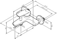 Смеситель для ванны с душем AM.PM Tender F45A10000