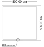 Зеркало Vincea VLM-3VN8008-2 80x80, с подсветкой и антизапотевателем
