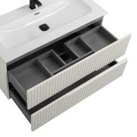 Мебель для ванной комнаты Cezares 100 альпака брашированная, раковина Cezares CZR-8073-100