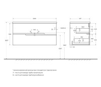Мебель для ванной комнаты Cezares 100 альпака брашированная, раковина Cezares CZR-8073-100