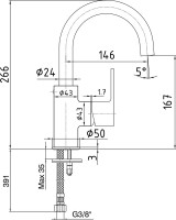 Смеситель для раковины E.C.A. Nita 102188036EX