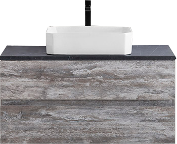 Тумба с раковиной Cezares Molveno 46 100 legno grigio, со столешницей