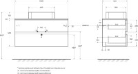 Тумба с раковиной Cezares Molveno 46 100 legno grigio, со столешницей