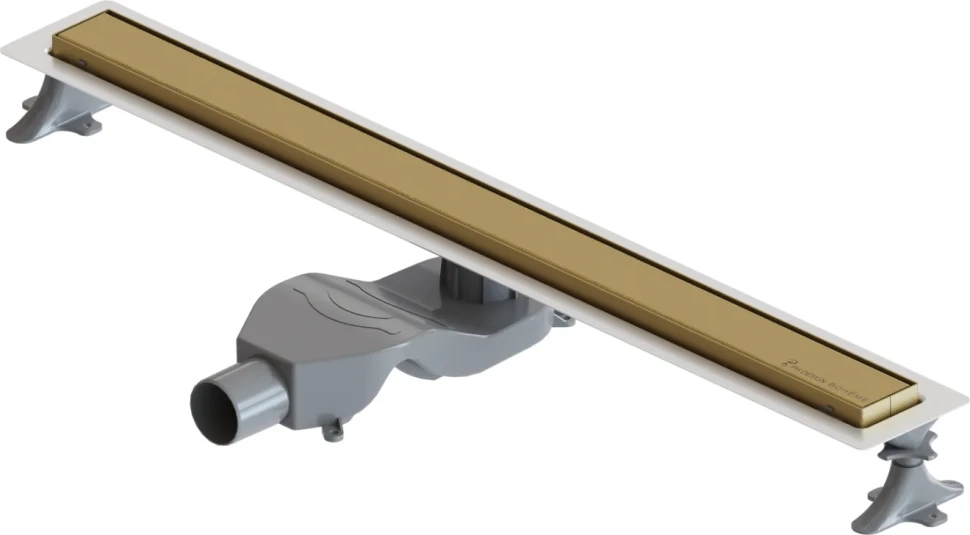 Душевой трап (лоток) Boheme Premium Linear 80 см, матовое золото