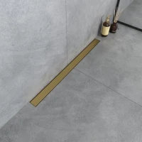 Душевой трап (лоток) Boheme Premium Linear 80 см, матовое золото