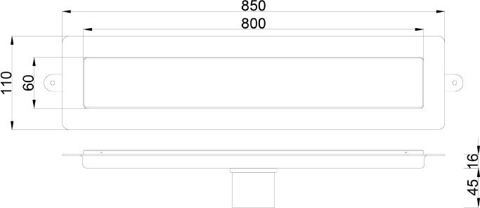 Душевой трап (лоток) Boheme Premium Linear 80 см, матовое золото