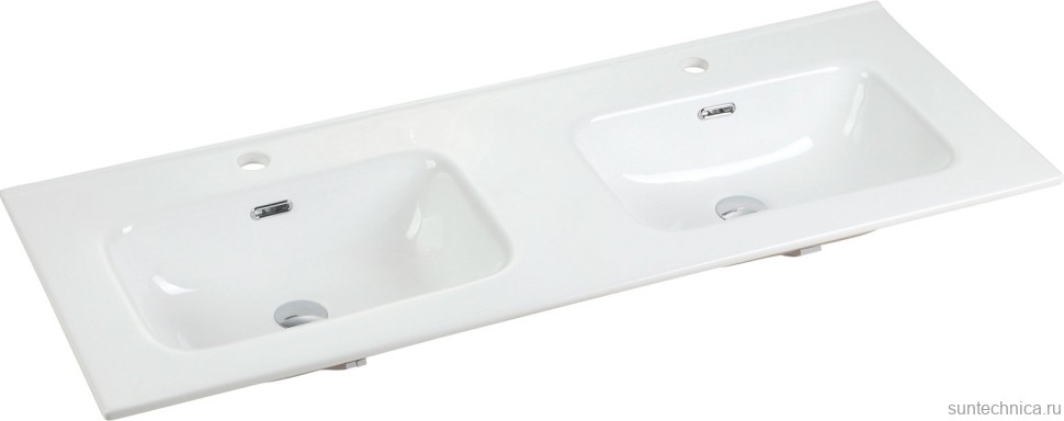 Тумба с раковиной Sancos Smart 120 см двойная, дуб бардолино