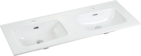 Тумба с раковиной Sancos Smart 120 см двойная, дуб бардолино