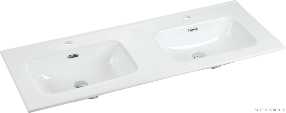 Тумба с раковиной Sancos Smart 120 см двойная, дуб бардолино