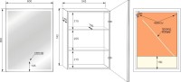 Зеркало-шкаф Style Line Квартет 60 L с подсветкой