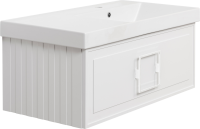 Тумба с раковиной La Fenice Cubo 90 R, белая, ручка белая