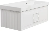 Тумба с раковиной La Fenice Cubo 90 R, белая, ручка белая