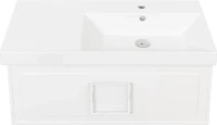 Тумба с раковиной La Fenice Cubo 90 R, белая, ручка белая