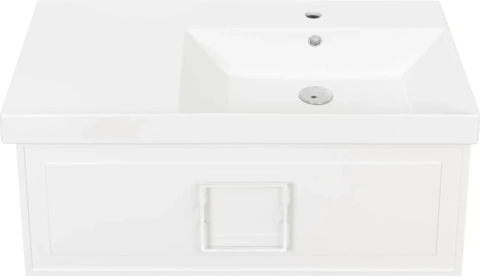 Тумба с раковиной La Fenice Cubo 90 R, белая, ручка белая