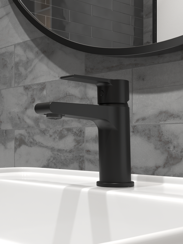 Смеситель для раковины STWORKI Дублин S41010BK матовый черный