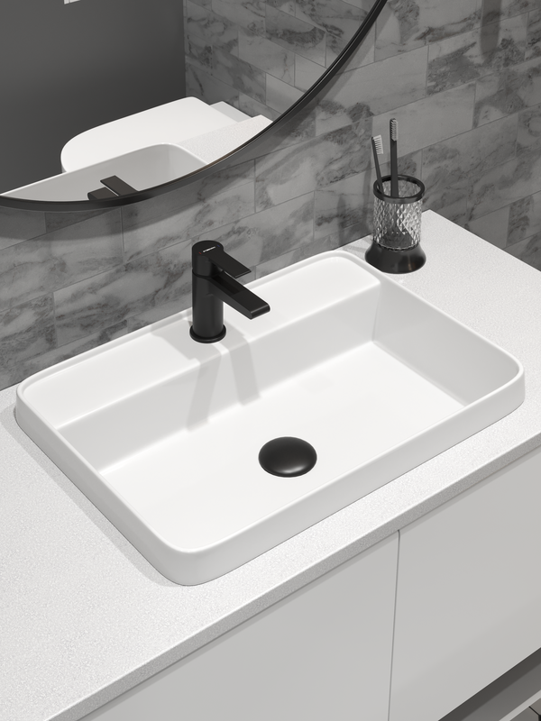 Смеситель для раковины STWORKI Дублин S41010BK матовый черный