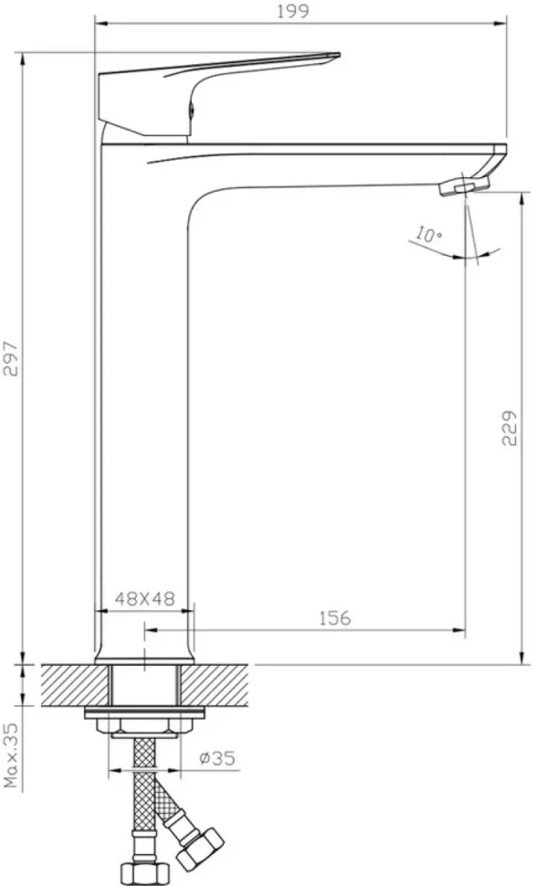 Смеситель для раковины Rossinka RS27 RS27-14