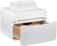 Тумба с раковиной Runo Ницца 60 белая, раковина Duo 40