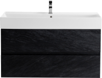 Тумба с раковиной Cezares Molveno 46 80 nero, с раковиной Cezares CZR-MIL-80-LVB