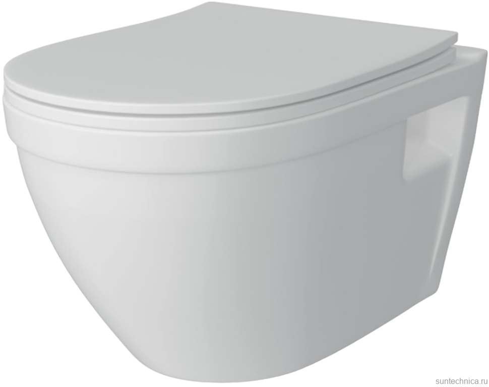 Унитаз подвесной Teymi Vitra T40804 с микрофлитом, безободковый, белый