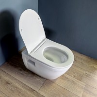 Унитаз подвесной Teymi Vitra T40804 с микрофлитом, безободковый, белый