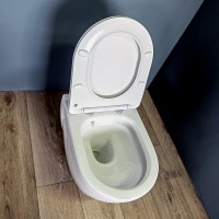 Унитаз подвесной Teymi Vitra T40804 с микрофлитом, безободковый, белый