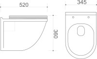 Унитаз подвесной Teymi Vitra T40804 с микрофлитом, безободковый, белый