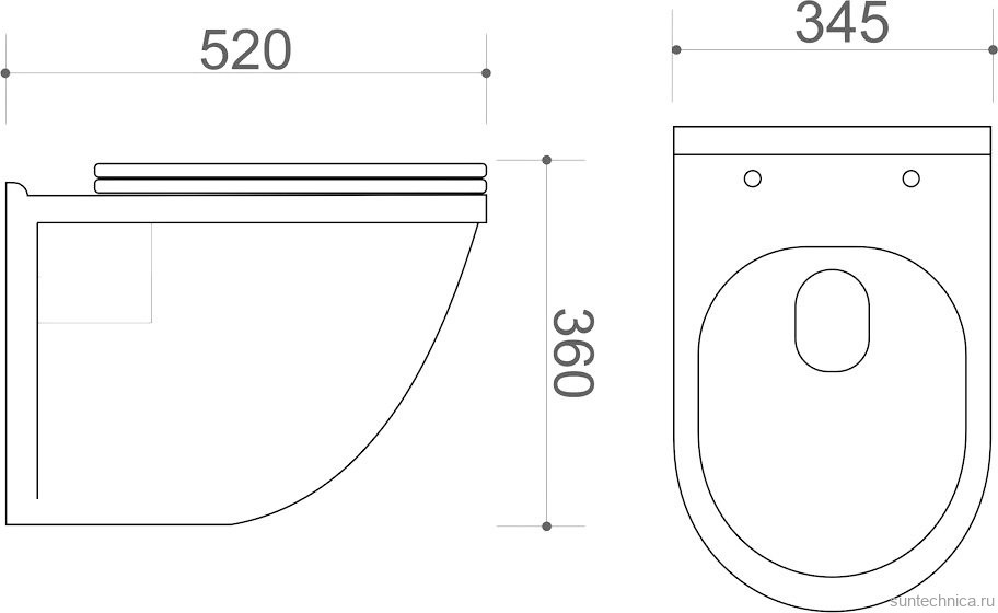 Унитаз подвесной Teymi Vitra T40804 с микрофлитом, безободковый, белый