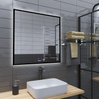 Зеркало Grossman Pragma-норма Black 80 с подсветкой, с антизапотевателем