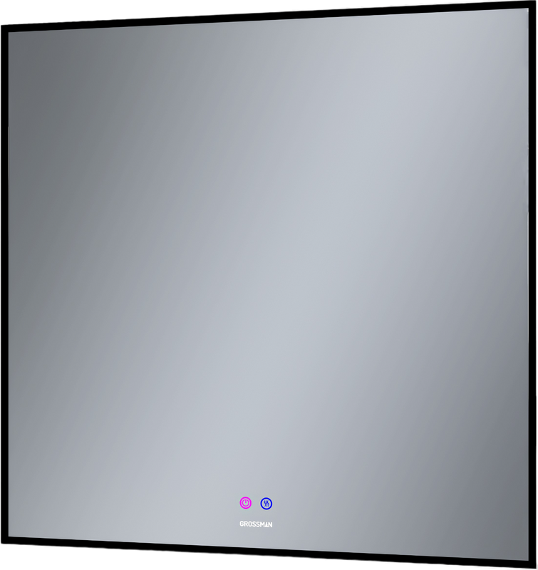 Зеркало Grossman Pragma-норма Black 80 с подсветкой, с антизапотевателем