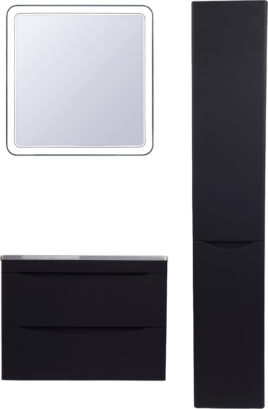 Мебель для ванной комнаты Style Line Бергамо Мини 70 Люкс Plus подвесная, антискрейтч черная