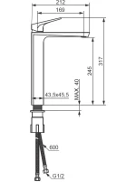 Смеситель для раковины Damixa Merkur 400250300 черный Смеситель для раковины Damixa Merkur 400250300 черный