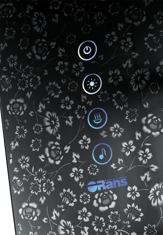 Душевая кабина Orans SR-89102RS черная, с хамамом и сиденьем