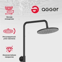 Душевая стойка Agger Thermo A2461144 черная