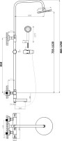 Душевая стойка Agger Thermo A2461144 черная