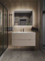 Тумба под раковину Orange Line 100, латте матовый