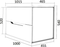 Тумба под раковину Orange Line 100, латте матовый