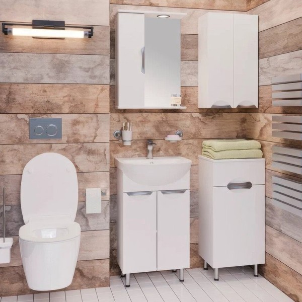 Мебель для ванной комнаты Emmy Милли 50 белая глянцевая