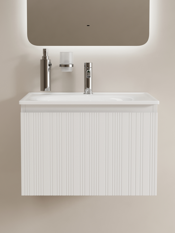 Тумба с раковиной Sancos Code 60 подвесная, белая