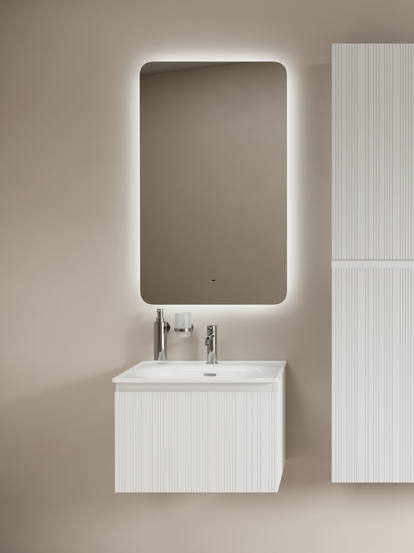 Тумба с раковиной Sancos Code 60 подвесная, белая