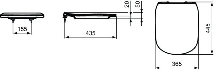 Комплект Унитаз подвесной Ideal Standard Tesi + Крышка + Инсталляция Prosys Frame 120 M R020467 + Кнопка Oleas R0121A6 черная