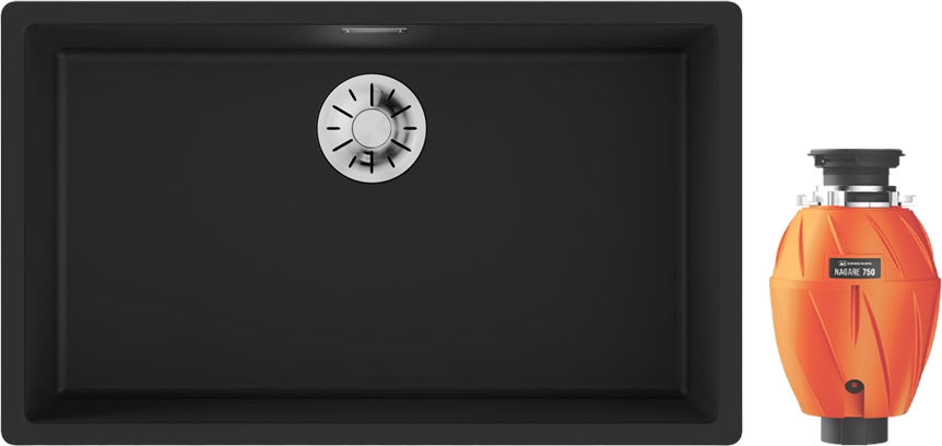 Комплект Мойка Omoikiri Yamakawa 75-Integra-GB графит + Измельчитель Nagare 750