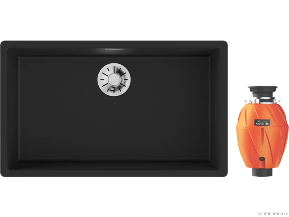 Комплект Мойка Omoikiri Yamakawa 75-Integra-GB графит + Измельчитель Nagare 750