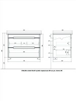 Тумба с раковиной SanStar Diva 80 подвесная, Gold Kraft, раковина Como 80