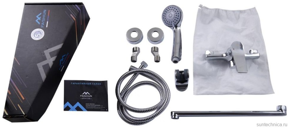 Смеситель с длинным изливом для ванны Fashun A2286 хром