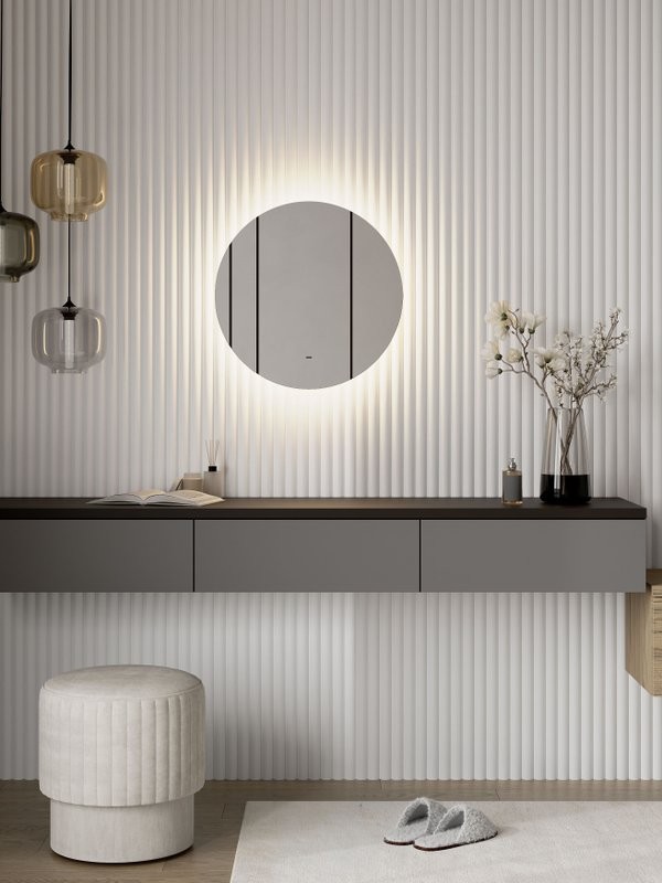 Зеркало круглое CONTINENT Led Ajour 55 см, сенсорное, с подсветкой