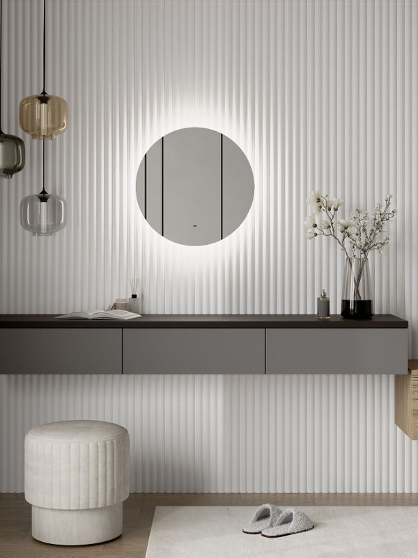 Зеркало круглое CONTINENT Led Ajour 55 см, сенсорное, с подсветкой