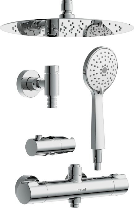 Душевая стойка Cersanit Odra 63069 с термостатом, хром