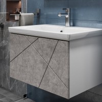 Тумба с раковиной Vigo Geometry 70 подвесная, бетон, раковина Como 70